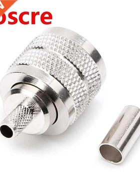 10PCS UHF Male PL259 Plug Crimp RG58/142 LMR195 RG400 Screwe