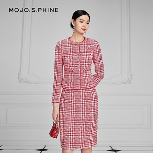 朗姿集团明星同款 跨年战袍粗 MOJO莫佐新年限定香风短外套2024新款