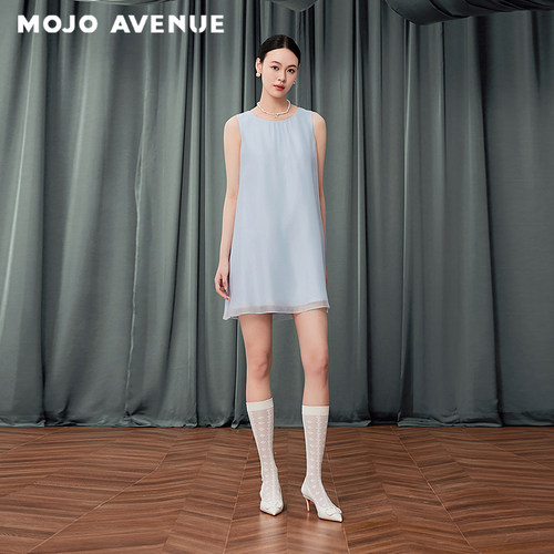 【舒心】朗姿/MOJO AVENUE莫佐时尚夏日风情无袖连衣裙2025年新款