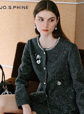 【舒心】MOJO AVENUE莫佐2025冬新款典雅小香风西装短外套