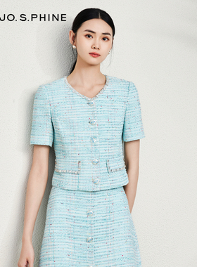 朗姿/MOJO AVENUE莫佐莫奈调色盘小香风夹克2024新款意大利