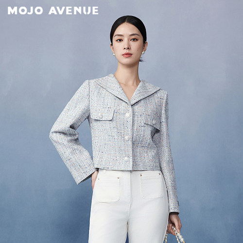 【舒心】MOJO AVENUE莫佐优雅温婉气质小香风短外套2025年早春