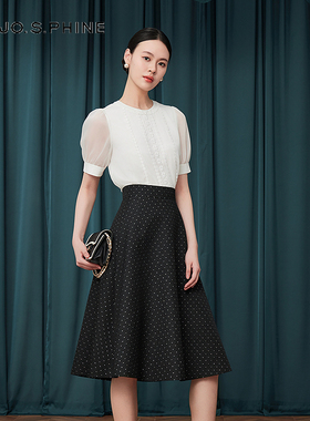 【舒心】MOJO AVENUE莫佐法式波点半身裙女夏2025新款高