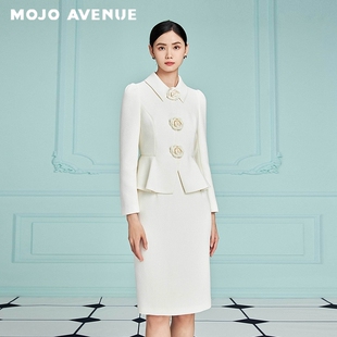 MOJO莫佐山茶花连衣裙2025年早春轻奢优雅气质设计高级感一步裙女