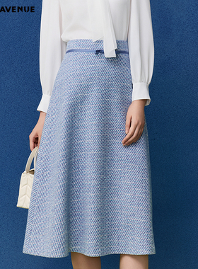 朗姿/MOJO新品2026千金名媛小香风立体A字半身裙通勤约会中长裙