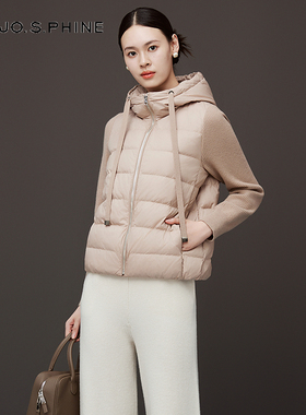 朗姿/MOJO AVENUE莫佐简约优雅修身羽绒服马甲2025年新款职
