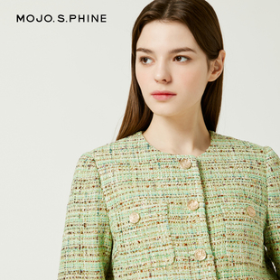 朗姿/朗姿LANCY/【成衣进口】MOJO AVENUE莫佐圆领早秋气质小香风