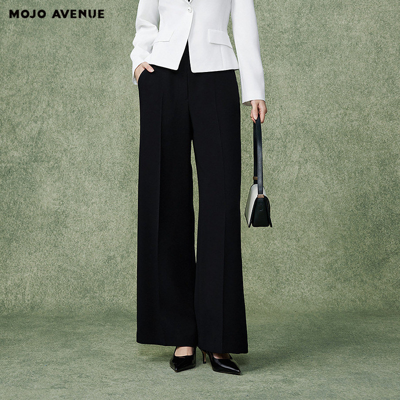 【KK专属】MOJO AVENUE莫佐休闲直筒裤通勤显瘦百搭黑色裤子女朗,女装/女士精品,西装裤/正装裤,淘宝优惠券,粉丝福利购,淘宝优惠卷