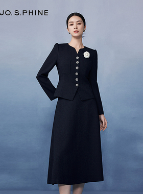 朗姿/MOJO AVENUE莫佐韩国肌理感山茶花小香风短外套2025年新款高