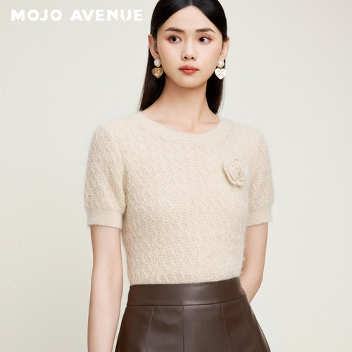 MOJO莫佐马海毛羊毛混纺针织衫