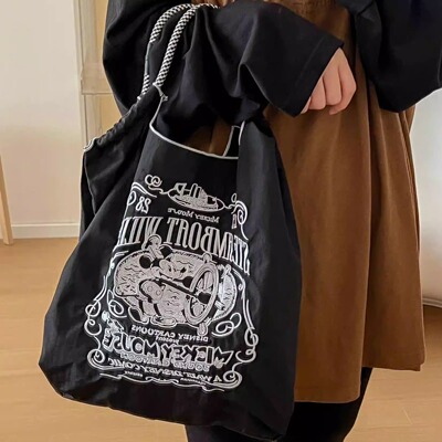 日本代购ballchain美国联名老鼠环保袋大容量尼龙购物袋通勤上班