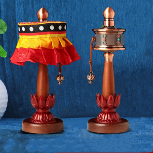 智能计数手摇转动伞盖微缩1亿遍藏式静音转桶筒家用摆件