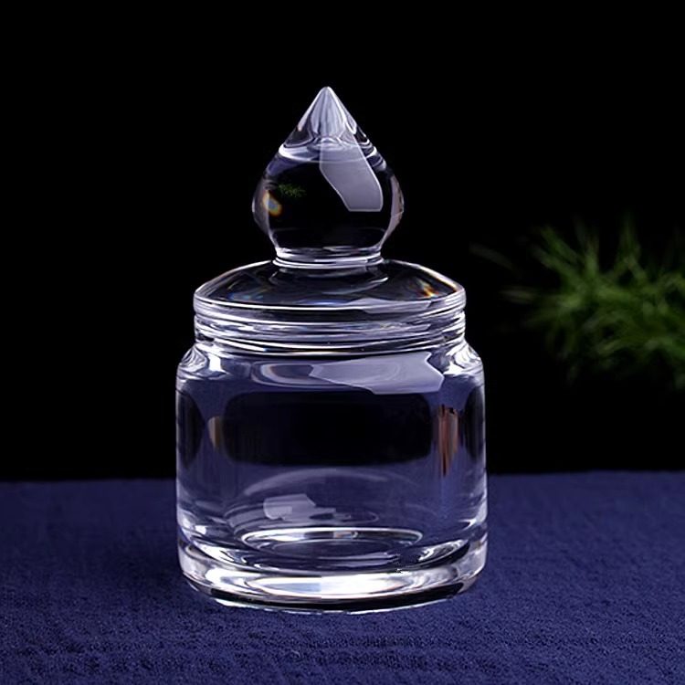 天然白水晶舍利塔瓶子桌面