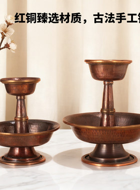 尼泊尔黄铜藏式供水护法杯