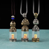 新款 圆印章 藏莲花空盒如意个性 藏式 透明嘎乌盒吊坠黄铜摩尼宝可装