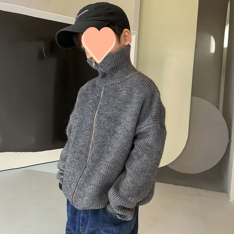 立领普通毛线简约宝宝长袖休闲