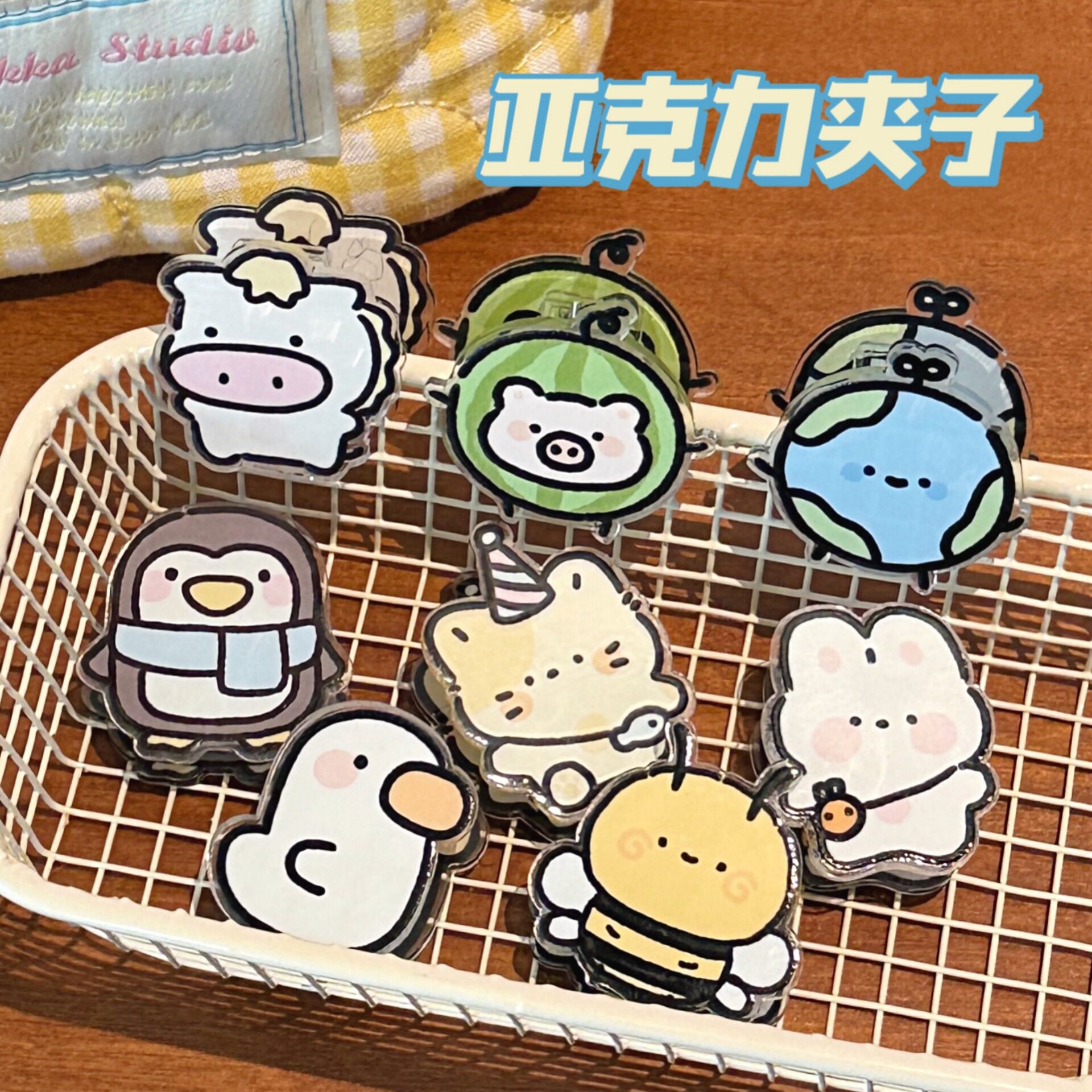 夹子少女便签文件夹学生试卷收纳