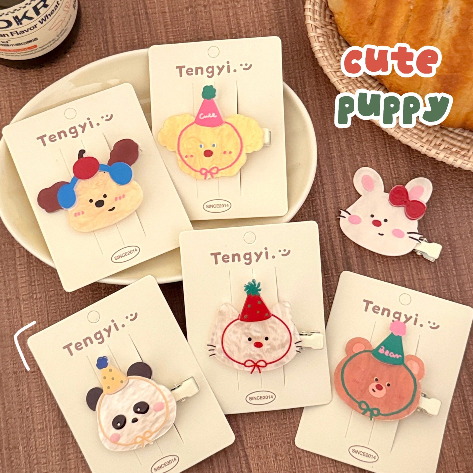 新年腾亿原创亚克力萌宠发饰生日派对小动物刘海夹少女鸭嘴夹发夹,饰品/流行首饰/时尚饰品新,发饰,淘宝优惠券,粉丝福利购,淘宝优惠卷