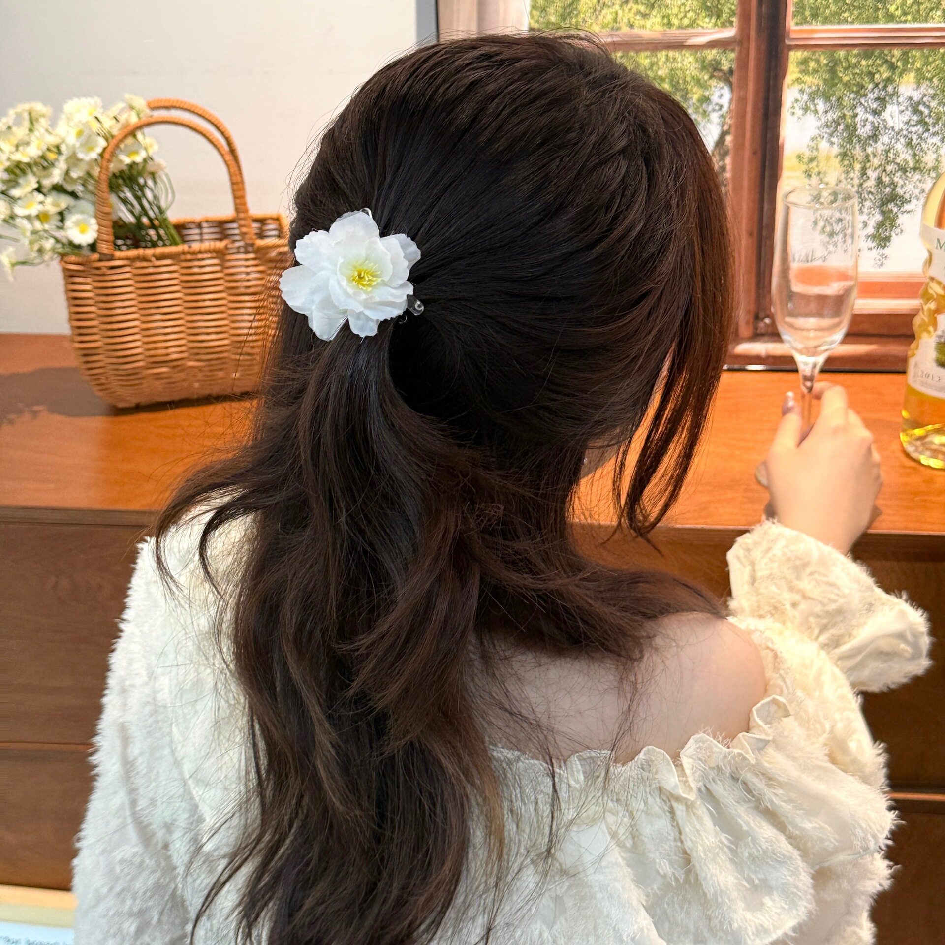 义乌小礼品新款春季樱花桃花小抓夹编发刘海夹可爱马尾夹发饰头饰