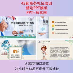 护士长述职报告年度工作总结年终汇报新年计划通用PPT模板word 新