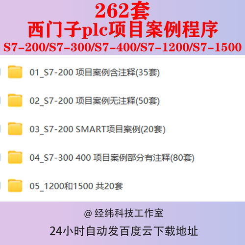 西门子plc项目案例程序S7-200例程S7-300例程400注释1200 1500