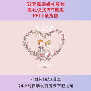高端婚礼策划PPT动态模板求婚庆策划婚礼开场情人节告白相册素材