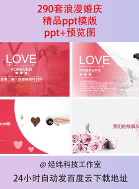 浪漫婚礼婚庆PPT模板快闪风格结婚开场片头视频婚纱照电子相册PPT