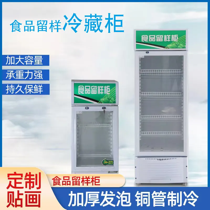 食品留样柜幼儿园学校食品展示柜带锁双锁厨房小型展示冷藏留样柜