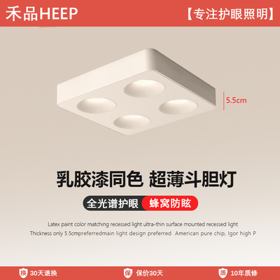 可可蛋奶超薄明装客厅卧室斗胆灯