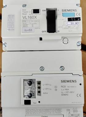 西门子 3VL1706-1EH43-0AA0+3VL9112-5GA40 VL160X63A+RCD