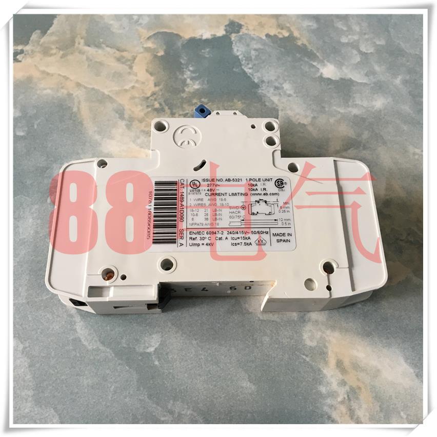 美国AB/，原装正品 1489-A1D060 进口断路器 1P/D6A