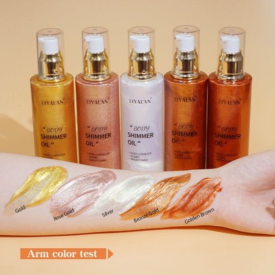 身体发光油body shimmer oil Bronzer Highlighter Liquid Waterp