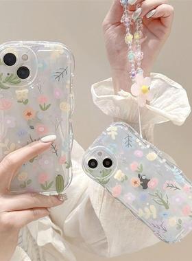 碎花手机保护壳软适用苹果14promax case cover iphone 13 casing