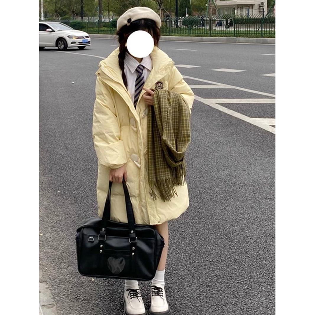 羽绒棉服女冬季2025新款中长款学院风小个子外套棉衣