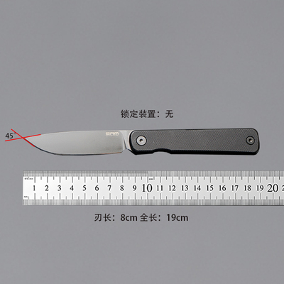 SRM三刃木外贸 135L-GT折叠刀14C28N钢G10手柄EDC户外露营水果刀