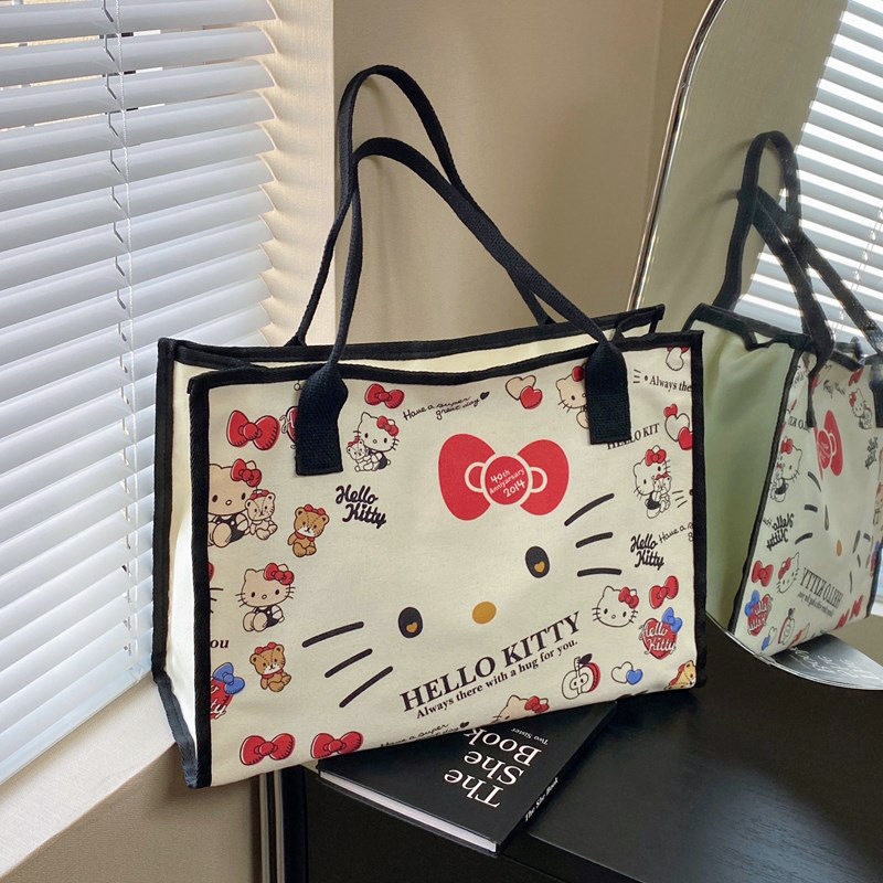大容量hellokitty帆布包跨境速卖通新品韩版百搭单肩包时尚托特包