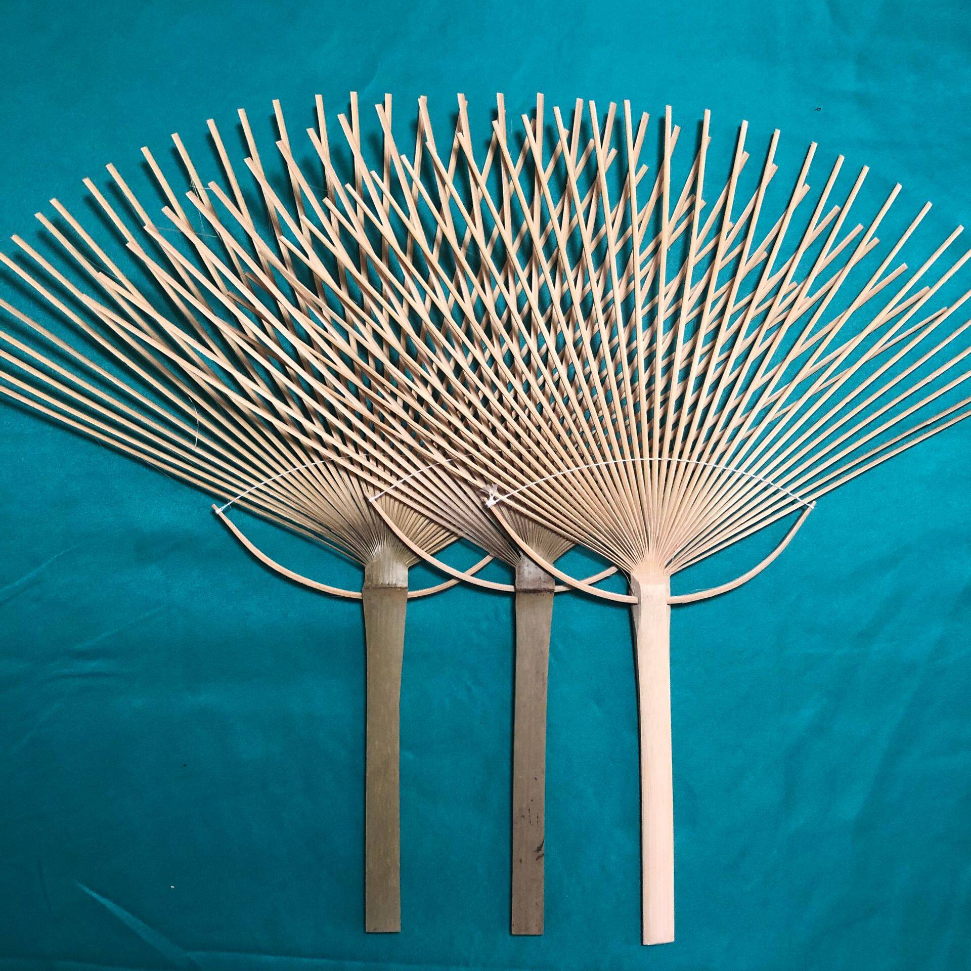 竹制团扇扇骨骨架 团扇半成品 手作扇子diy和风日式日本扇子蚕丝