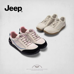 jeep春季运动鞋女款2026新款通勤百搭休闲鞋软底旅游鞋轻便登山鞋