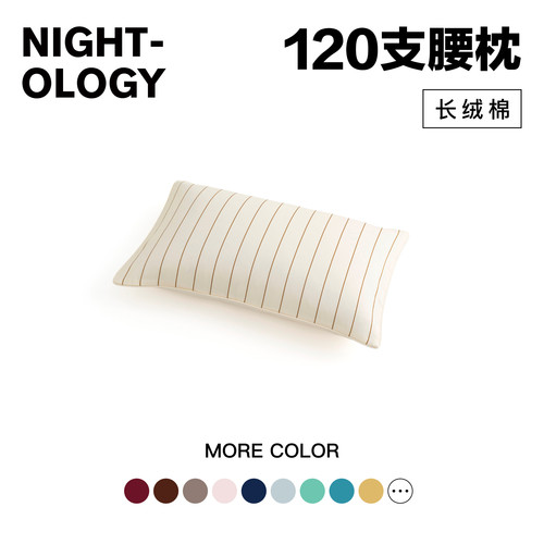 NIGHTOLOGY晚安学120支双股长绒棉腰枕轻奢客厅沙发床上抱枕新款
