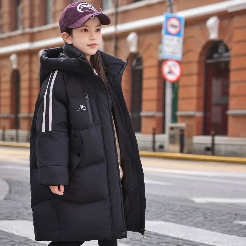 女童中长款羽绒服加厚免洗冬外套