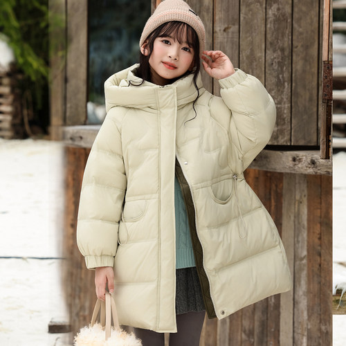 女童冬装白鸭绒中学生羽绒服女生