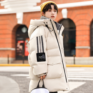 儿童羽绒服男童中长款正品加厚男孩子冬季中大童洋气外套特价清仓