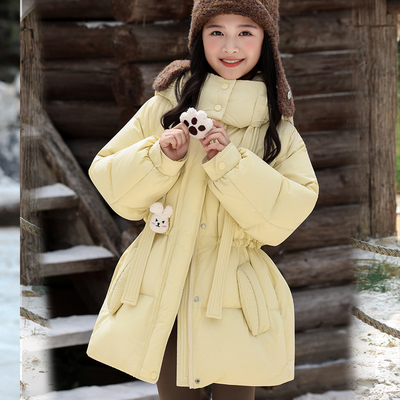 儿童羽绒服女童中长款