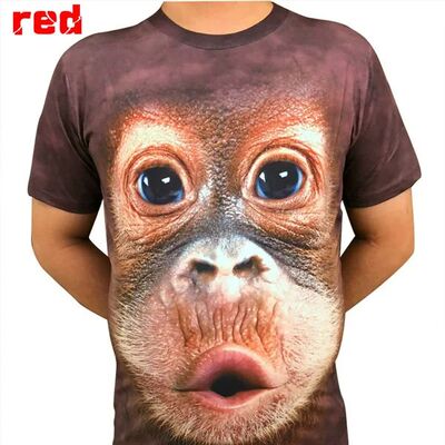 Funny emoji pack 3D printed T-shirt搞怪表情包3d印花修身T恤男