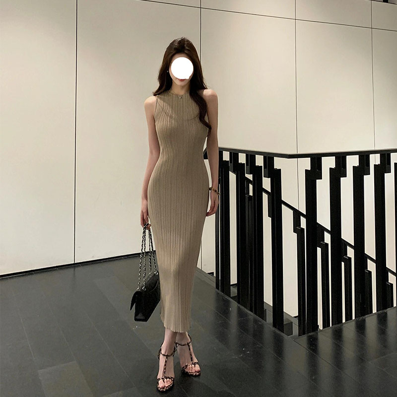 FartShop修身针织背心连衣裙女