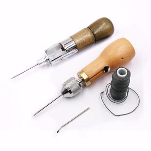 DIY皮雕工具皮革缝纫器菱斩手缝机穿线器 缝纫穿针线工具 修鞋 制鞋