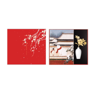 三尺鲤国潮文具冬季宫猫笔记本手账礼盒博物文创花瓶套装加厚记事本少女心日记本可爱书签插花瓶高颜值礼物女