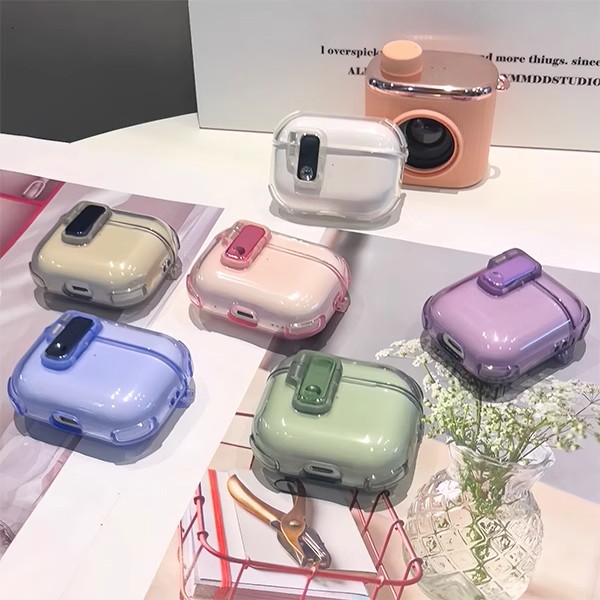 适用于苹果耳机保护壳4代airpodspro4保护套airpods4蓝牙pro二代一体式ipods带锁扣3高级感四代airpod4耳机盒