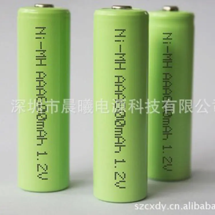 供应镍氢电池 aaa600mah 尖头/平头1.2v 太阳能灯镍氢充电电池