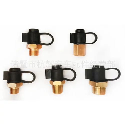 货车半挂车气路直接后分泵接头亚大管黄铜取气阀偏三通量大从优
